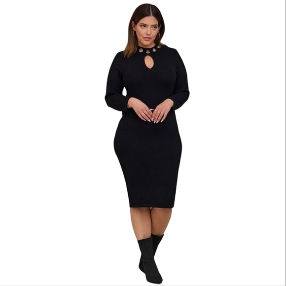 New Torrid Knee Length Gromet Sweater Dress Size 4X / 26 - Picture 1 of 8